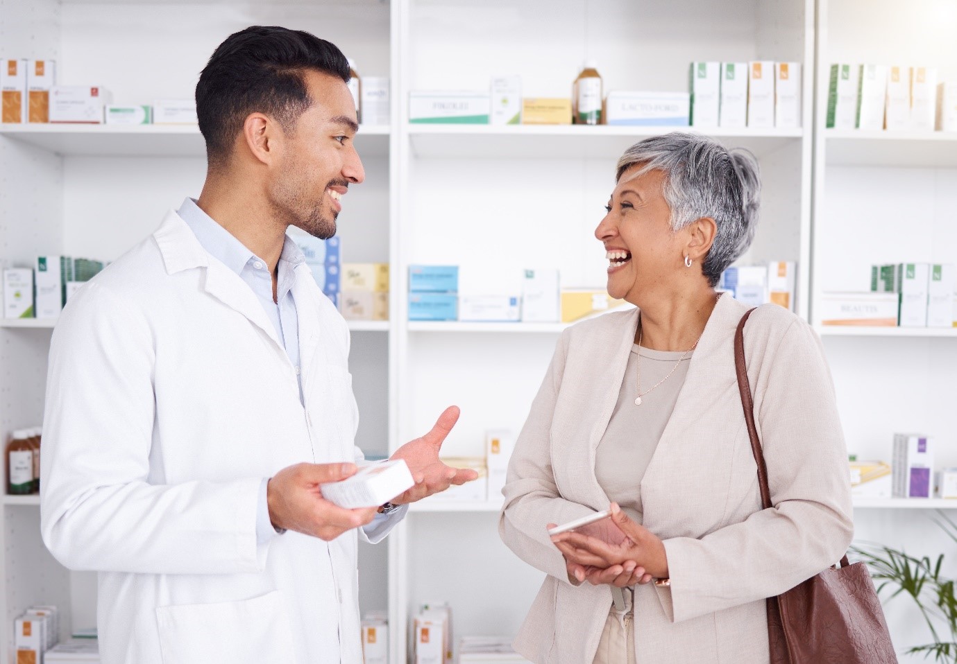 Image showing the doctor, elderly patient and shares care with customer experience