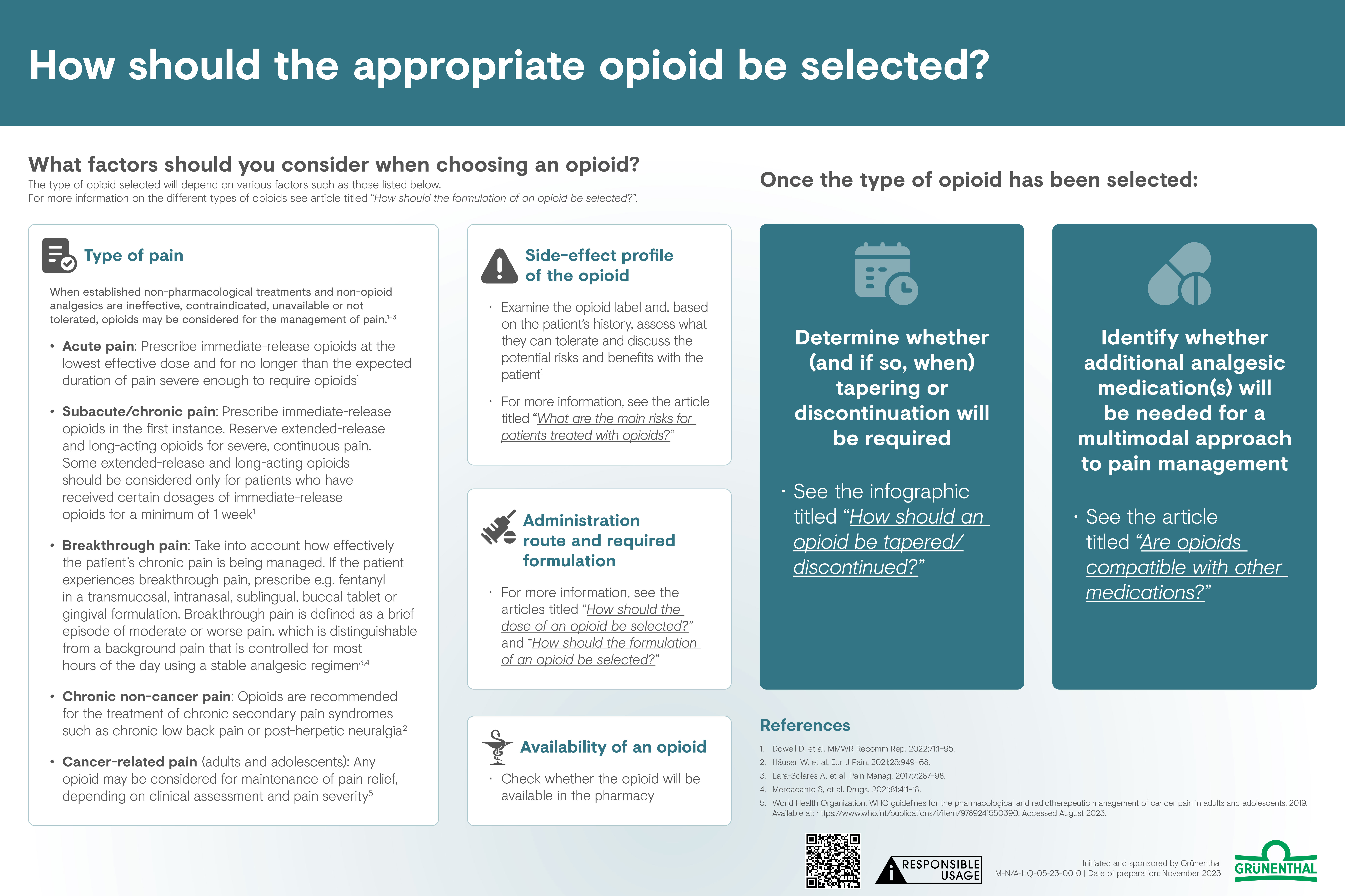 How should the appropriate opioid be selected