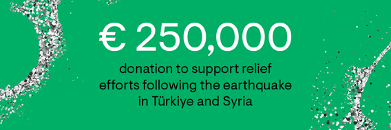 250,000€ donation to support relief efforts following the earthquake in Türkiye and Syria