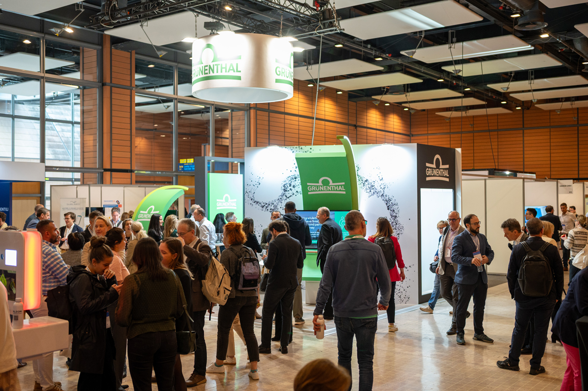 Grünenthal booth in the exhibition area of the EFIC® congress 2025 in Lyon (France)