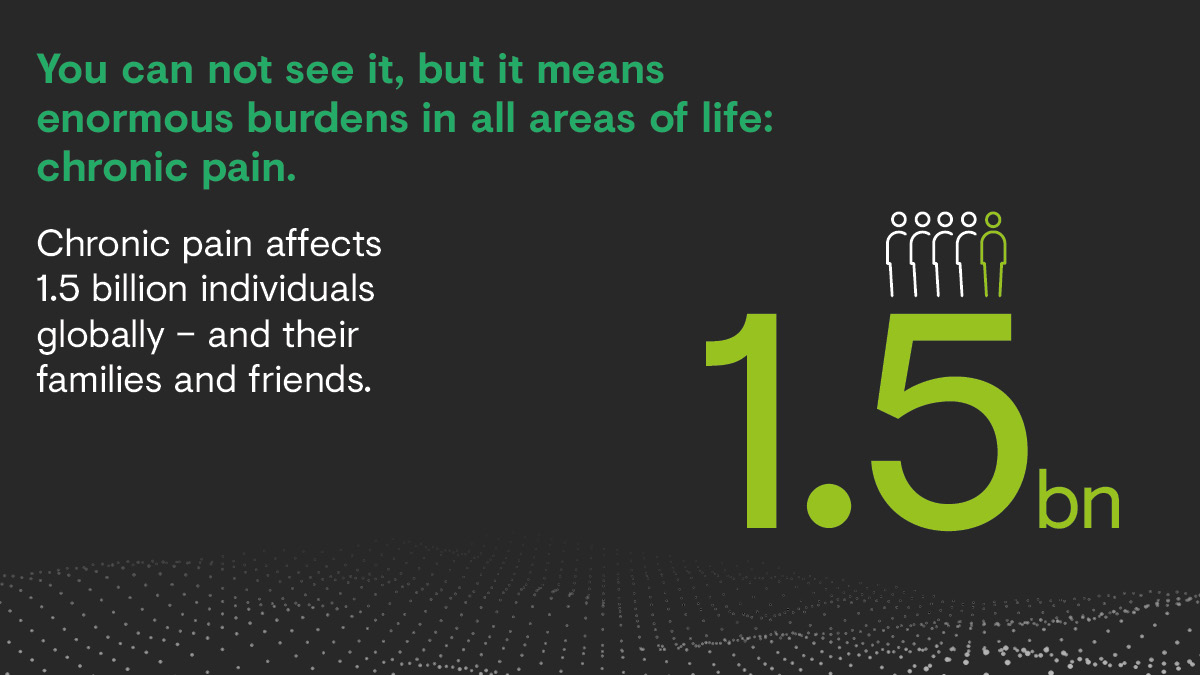 Chronic pain affects 1.5 billion individuals globally – and their families and friends.