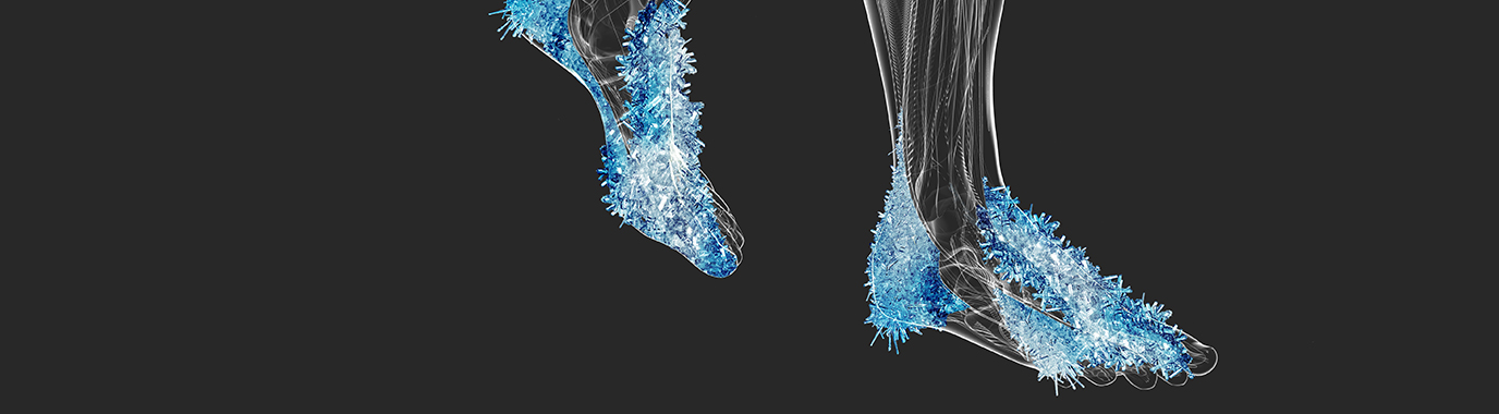 Gout Composing Feet with christalin structure