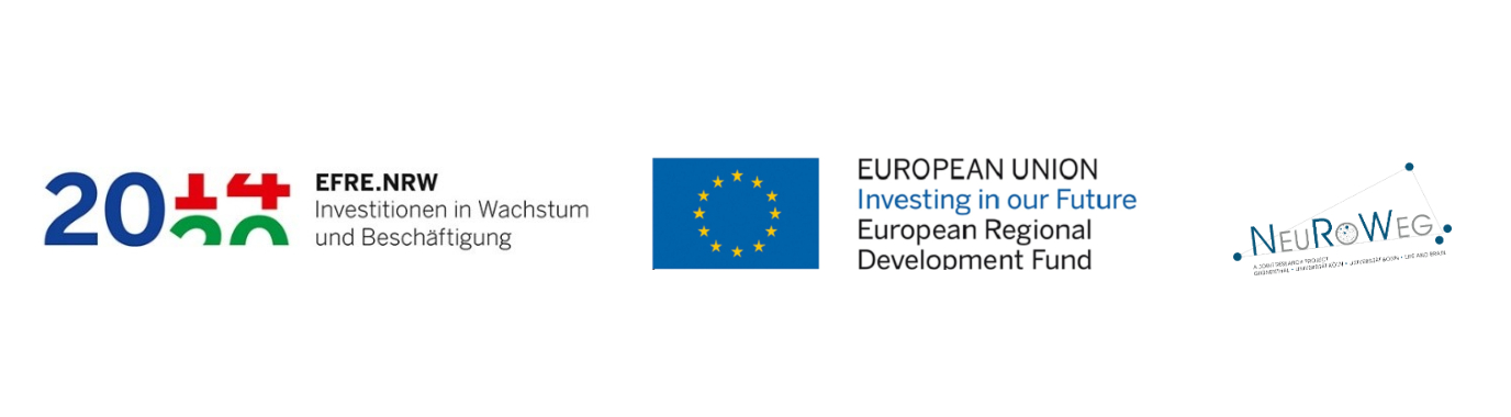 The project NeuRoWeg received € 1.5 million over three years from the European Funds for Regional Development and the State of North Rhine-Westphalia (Reference number EFRE-0800404).