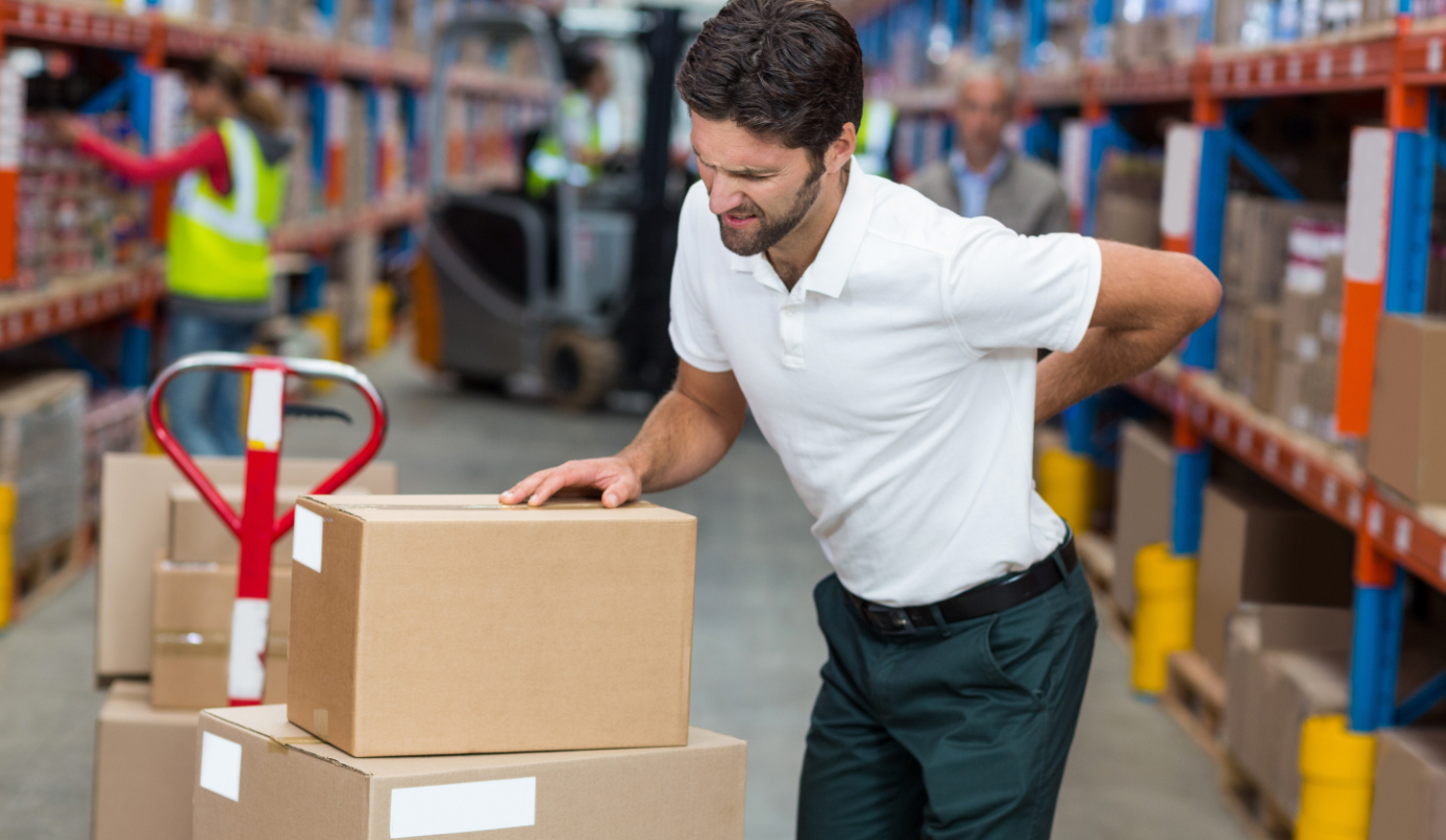Worker with back pain