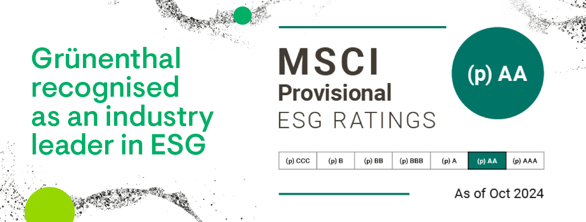 ⁠MSCI recognises Grünenthal as an ESG industry leader