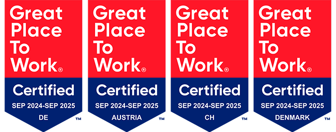 Great Place to Work® Certified DE, AT, CH, DK  SEP 2024 -SEP 2025