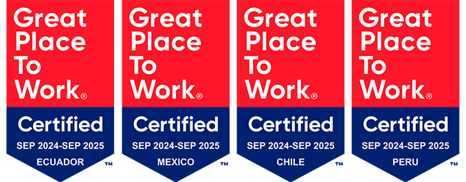 Great Place to Work® Certified EC, MX, CL, PE SEP 2024 -SEP 2025