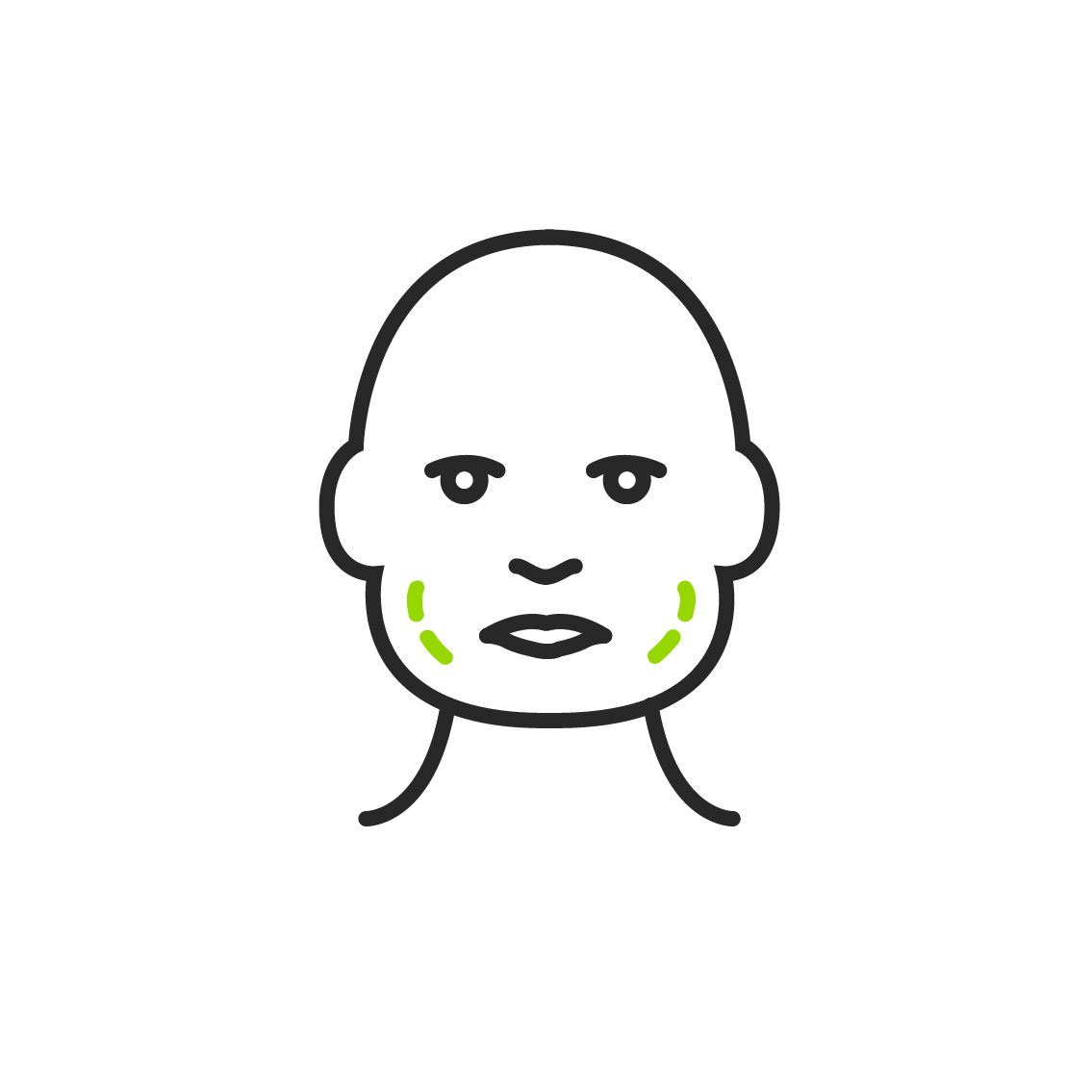 Icon standing for a cushingoid appearance