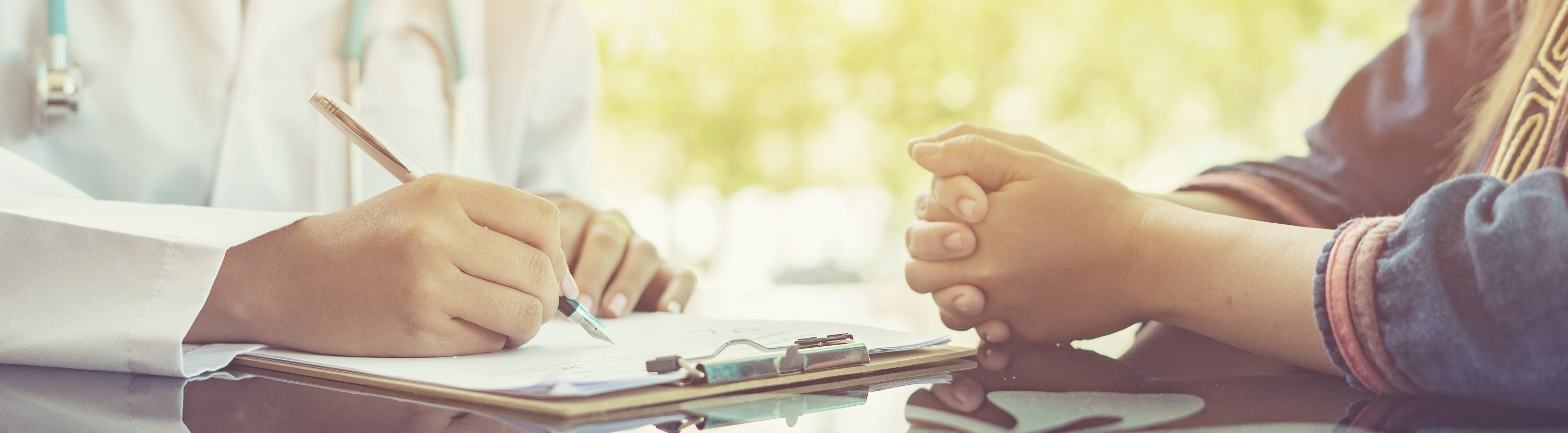 Medical history of a doctor with a patient
