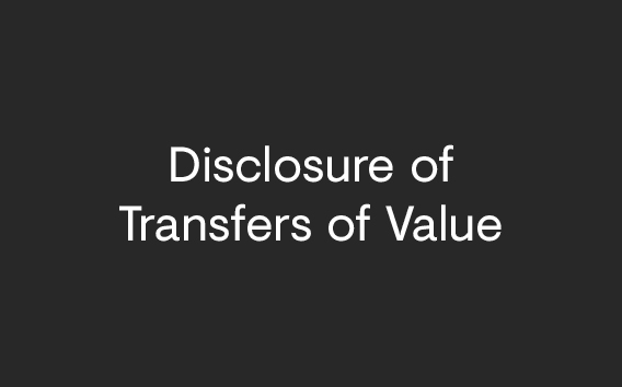 Disclosure of Transfers of Value