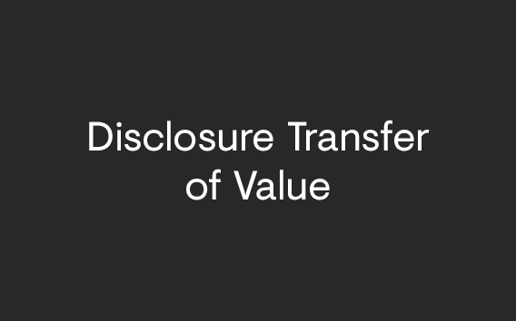 Disclosure Transfers of Value