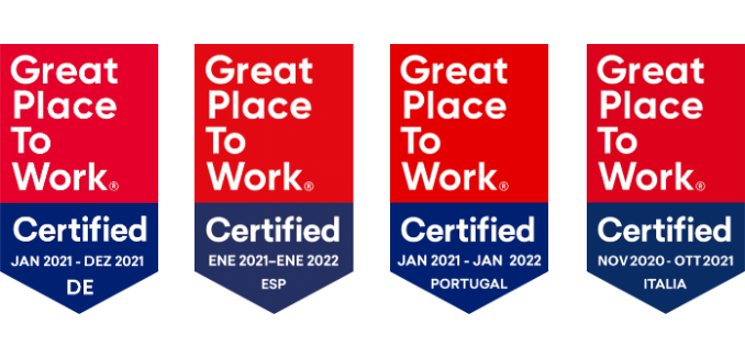 Logos zu Great Place to Work® 2021 Europe