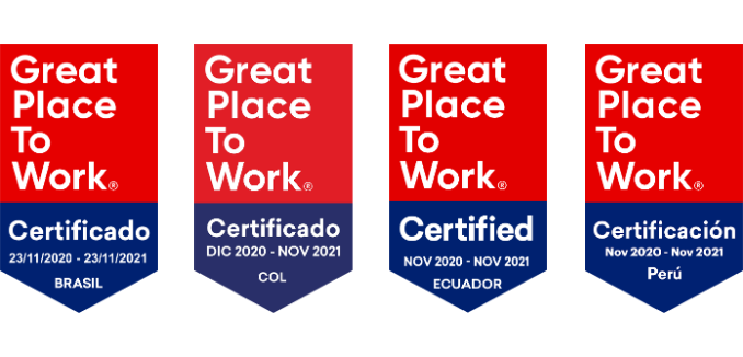 Logos zu Great Place to Work® 2021 LATAM