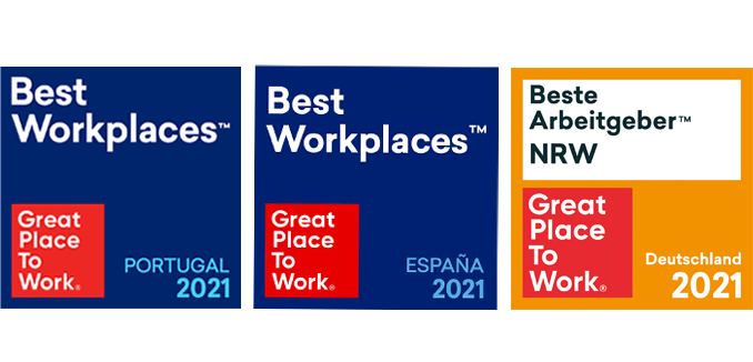 Best workplaces 2021 Portual, Spain, NRW/Germany